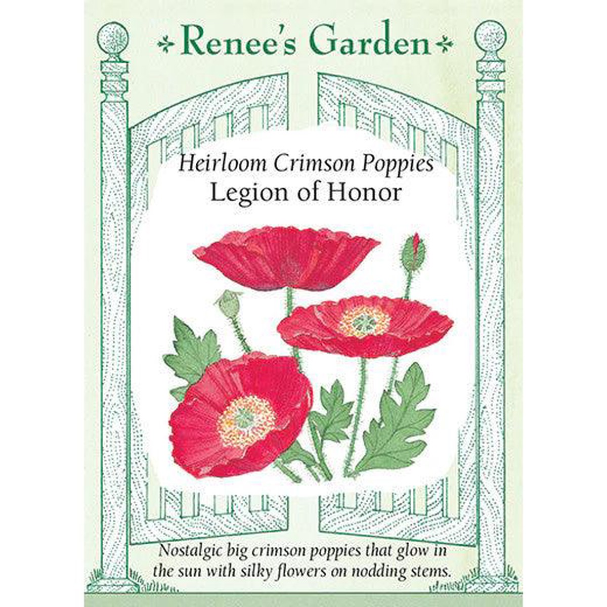 Legion of Honor Heirloom Crimson Poppy Seeds