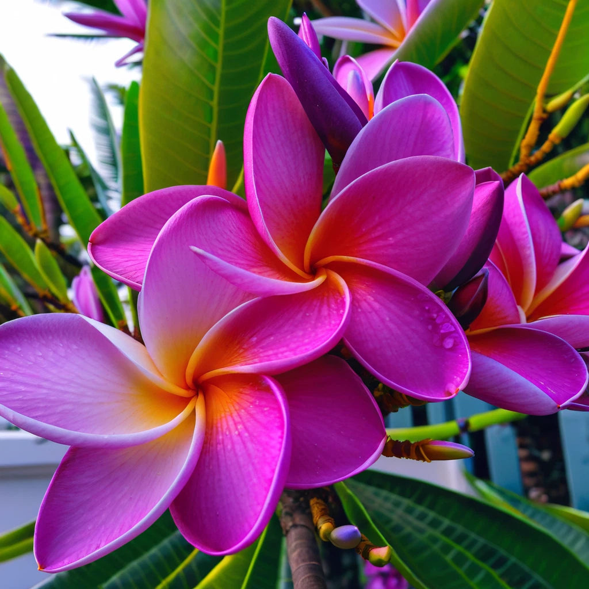 Purple White Plumeria Seeds Perennial Flowers Flower Frangipani US SELLER Heirloom, Non-GMO, High Germination Organic Garden Seeds