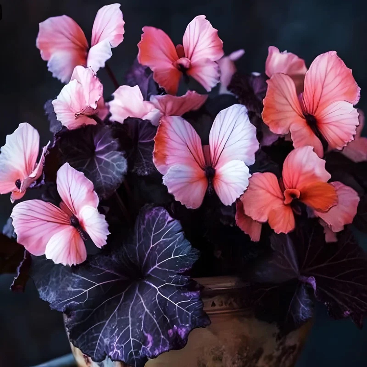50 Heirloom Pink Butterfly Coleus Seeds - Rare Ornamental Foliage Plant