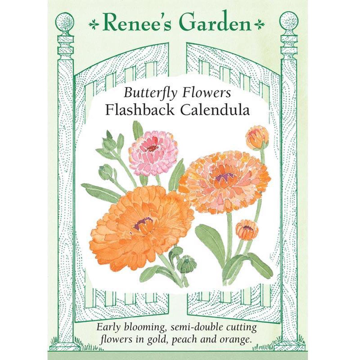 Flashback Butterfly Calendula Flower Seeds