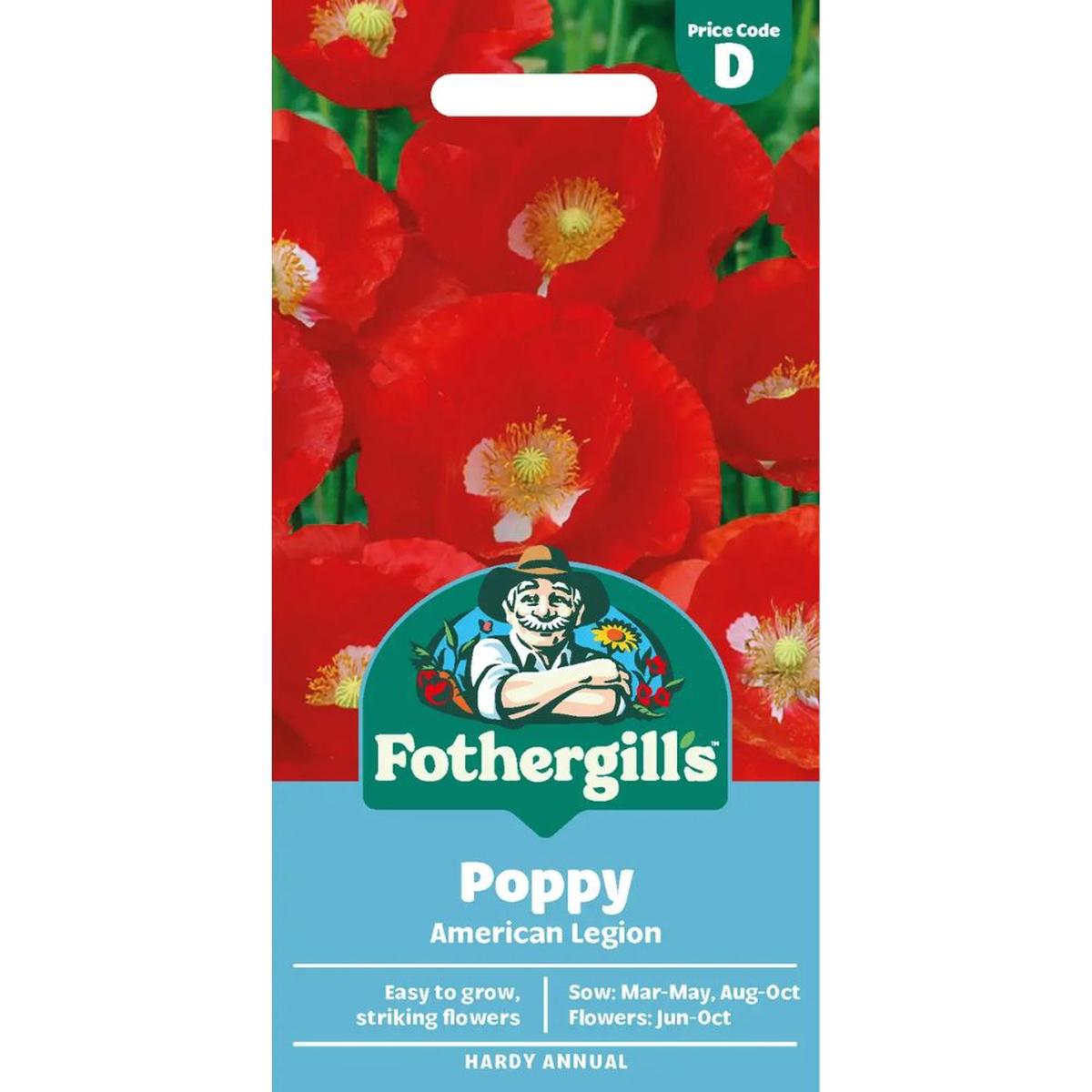 Mr Fothergills Poppy American Legion Seeds