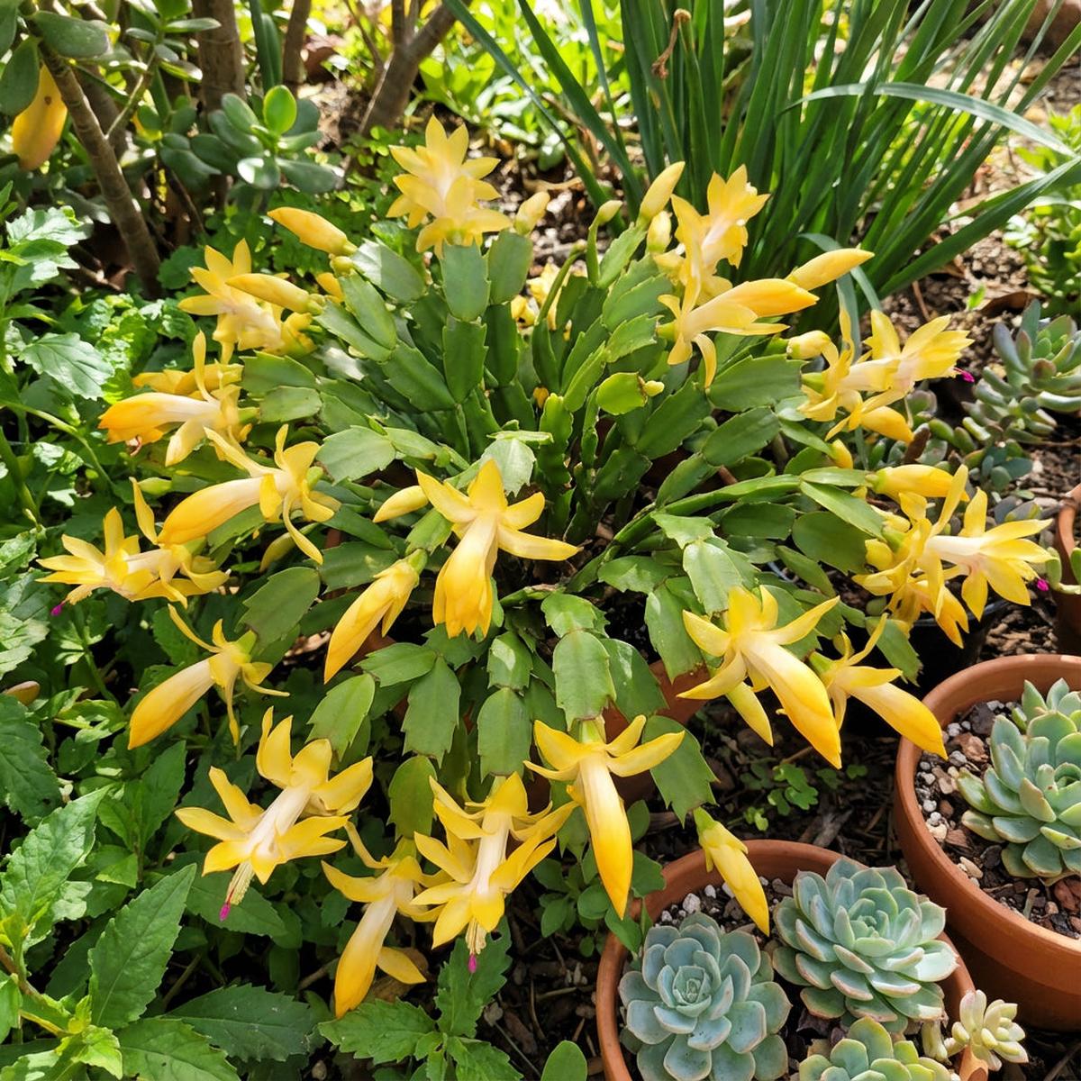 Yellow Schlumbergera Flower Seeds Planting
