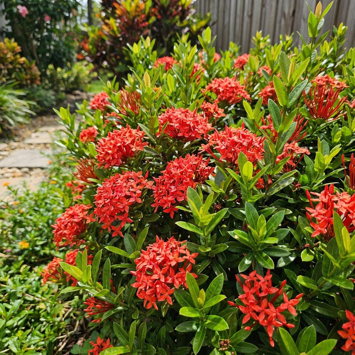 Ixora Red Flower Seeds for Planting Vibrant Blossoms for Your Garden
