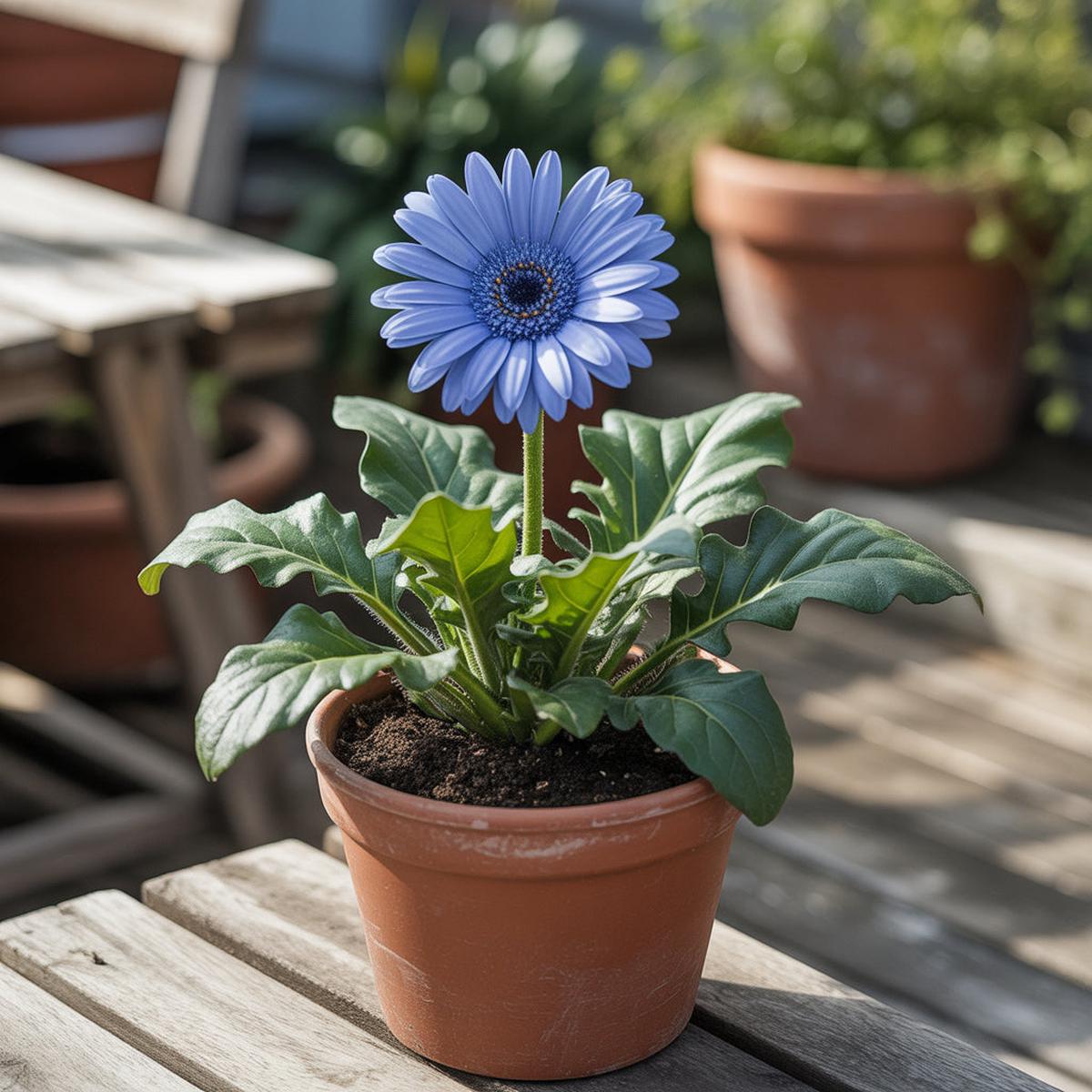 Blue Gerbera Daisy Seeds for Planting , Vibrant Blooms for Your Garden