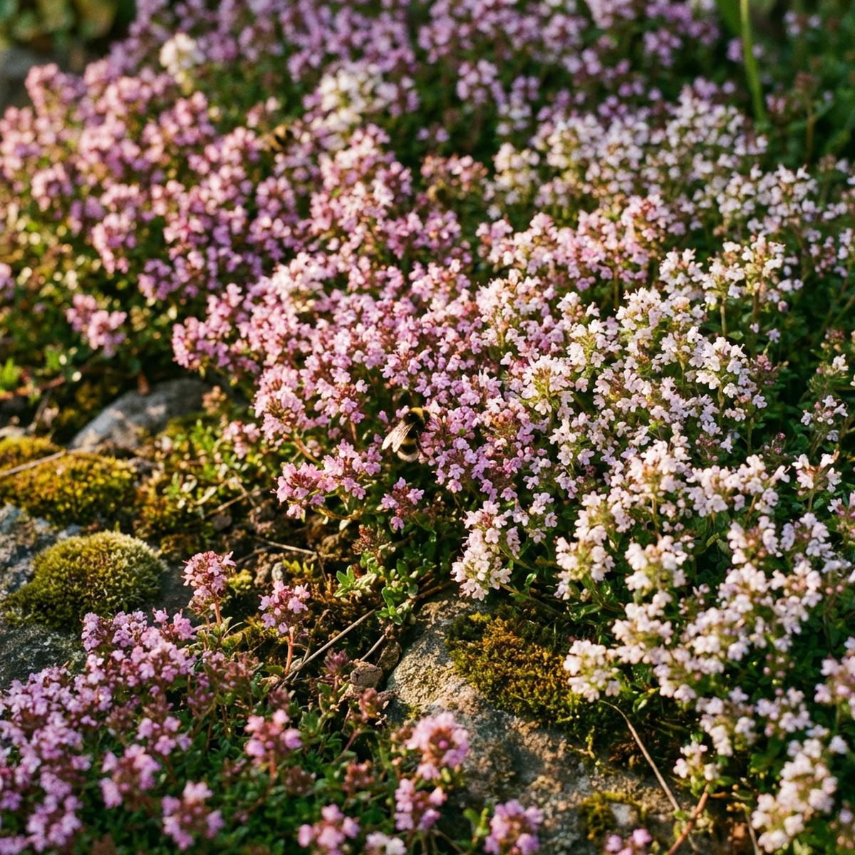 Creeping Thyme Flower Seeds Mix for Planting Heirloom Non-GMO Garden Variety