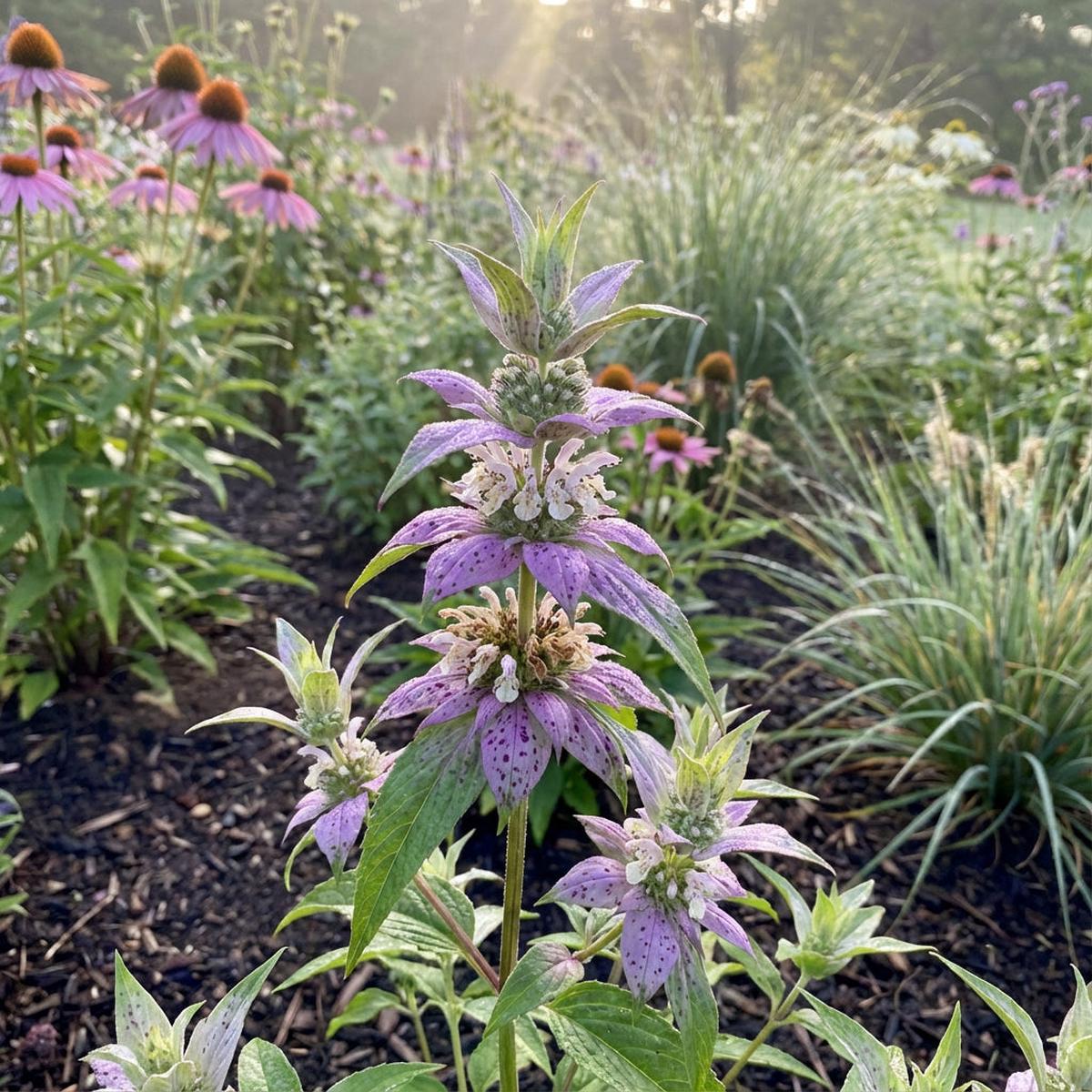 Purple Monarda Punctata Seeds for Planting Vibrant Perennial Blooms