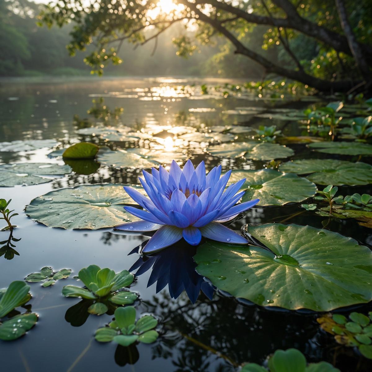 Blue Lotus Water Garden Seeds (Nymphaea caerulea) Heirloom Non-GMO Planting Seeds
