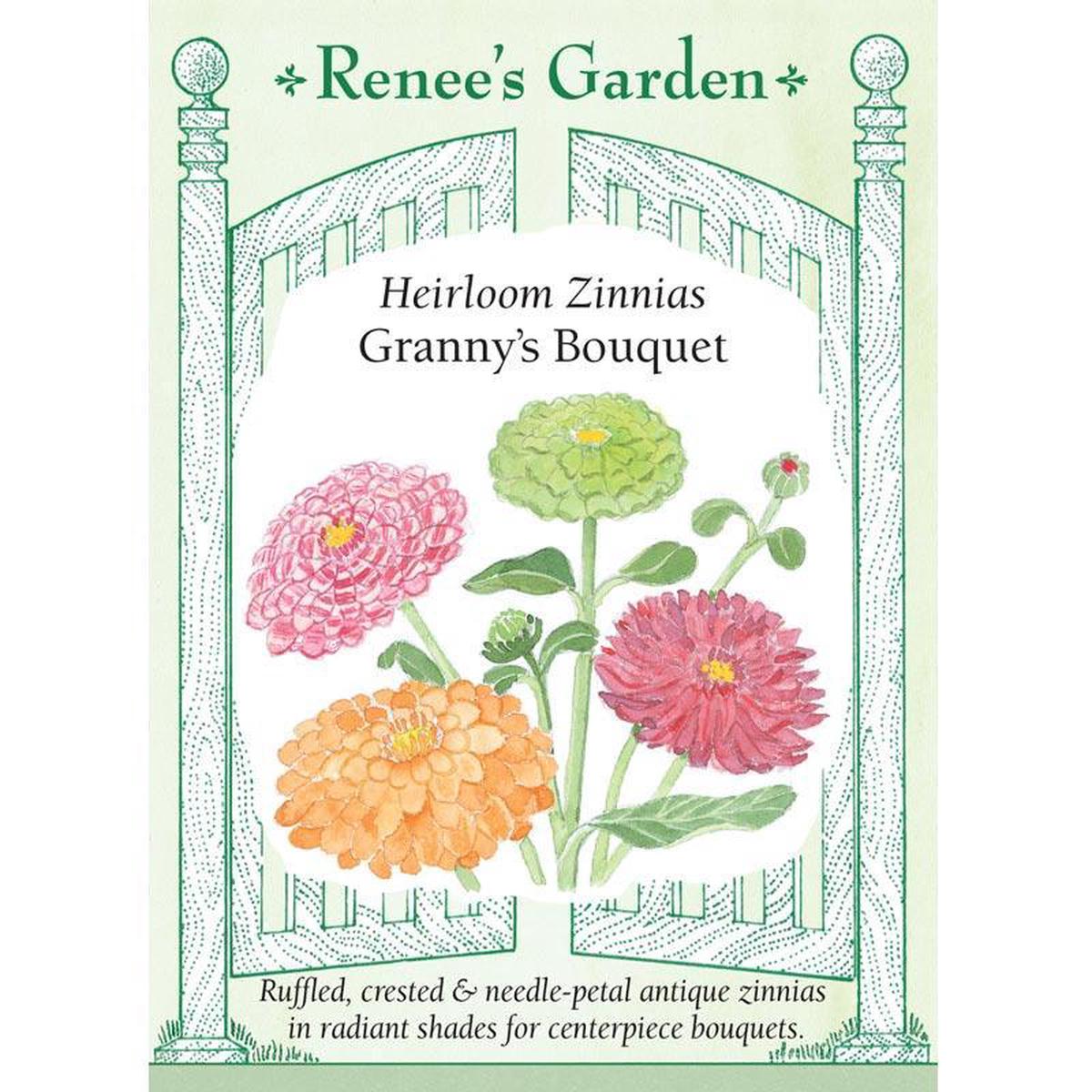 Granny's Bouquet Zinnia Flower Seeds