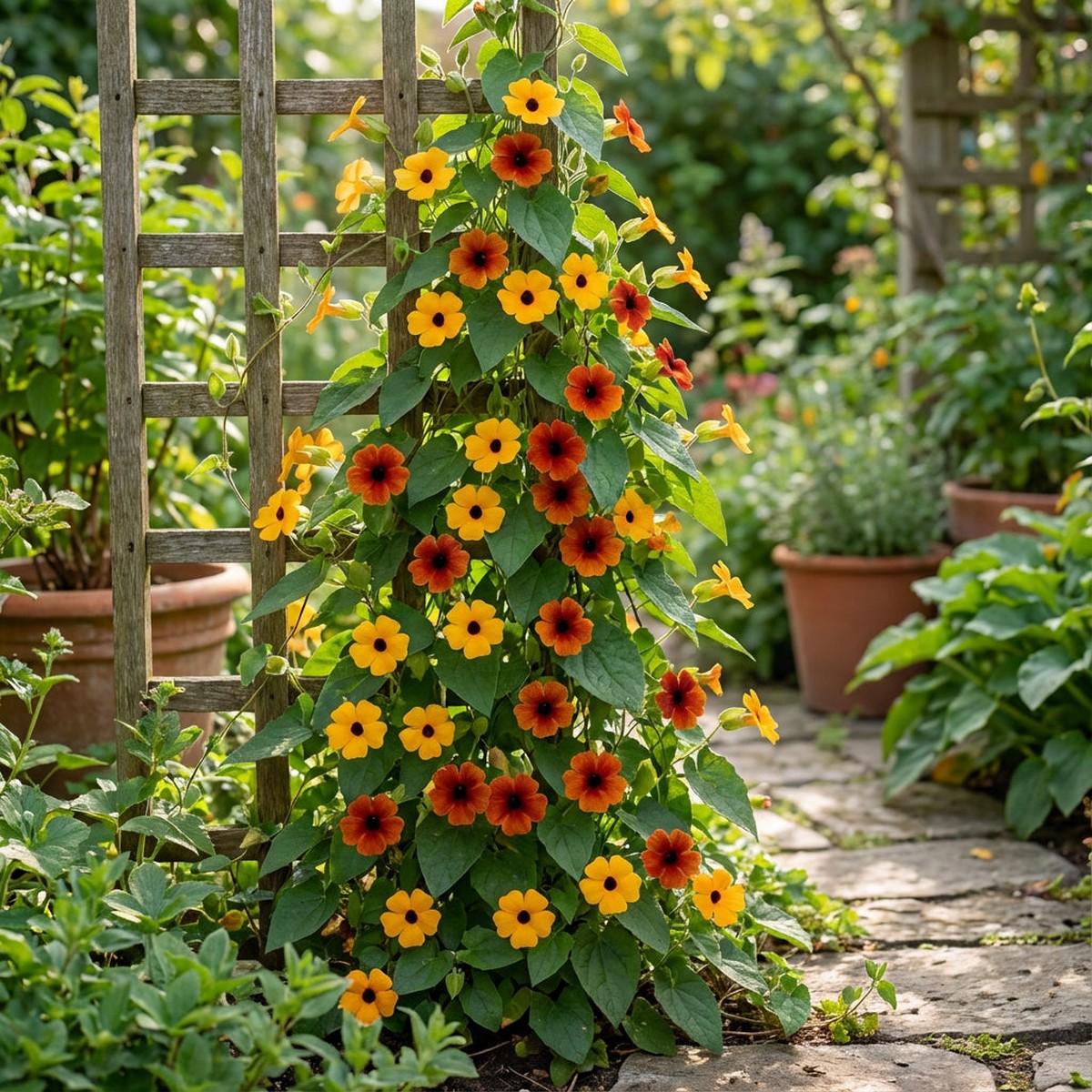 Thunbergia Flower Seeds - Yellow & Red for Planting