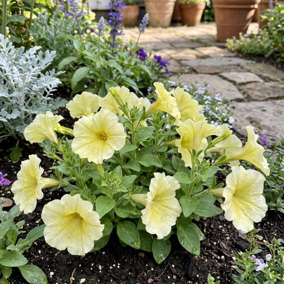 Light Yellow Petunia Hybrida Hanging Flower Seeds for Vibrant Planting Displays