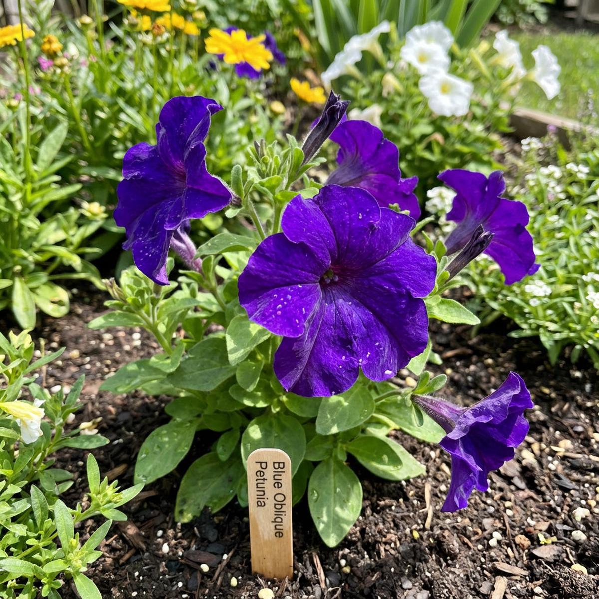 Blue Oblique Petunia Flower Seeds - Planting for Stunning Gardens