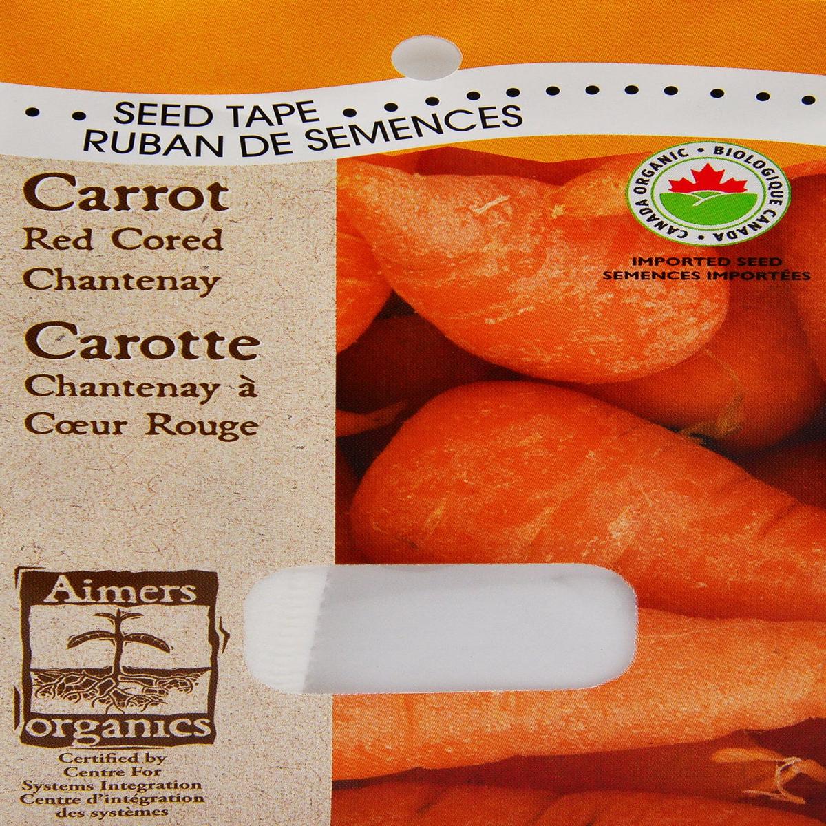 Organic Carrot Chantenay Red Cored - Aimers Seed Tape