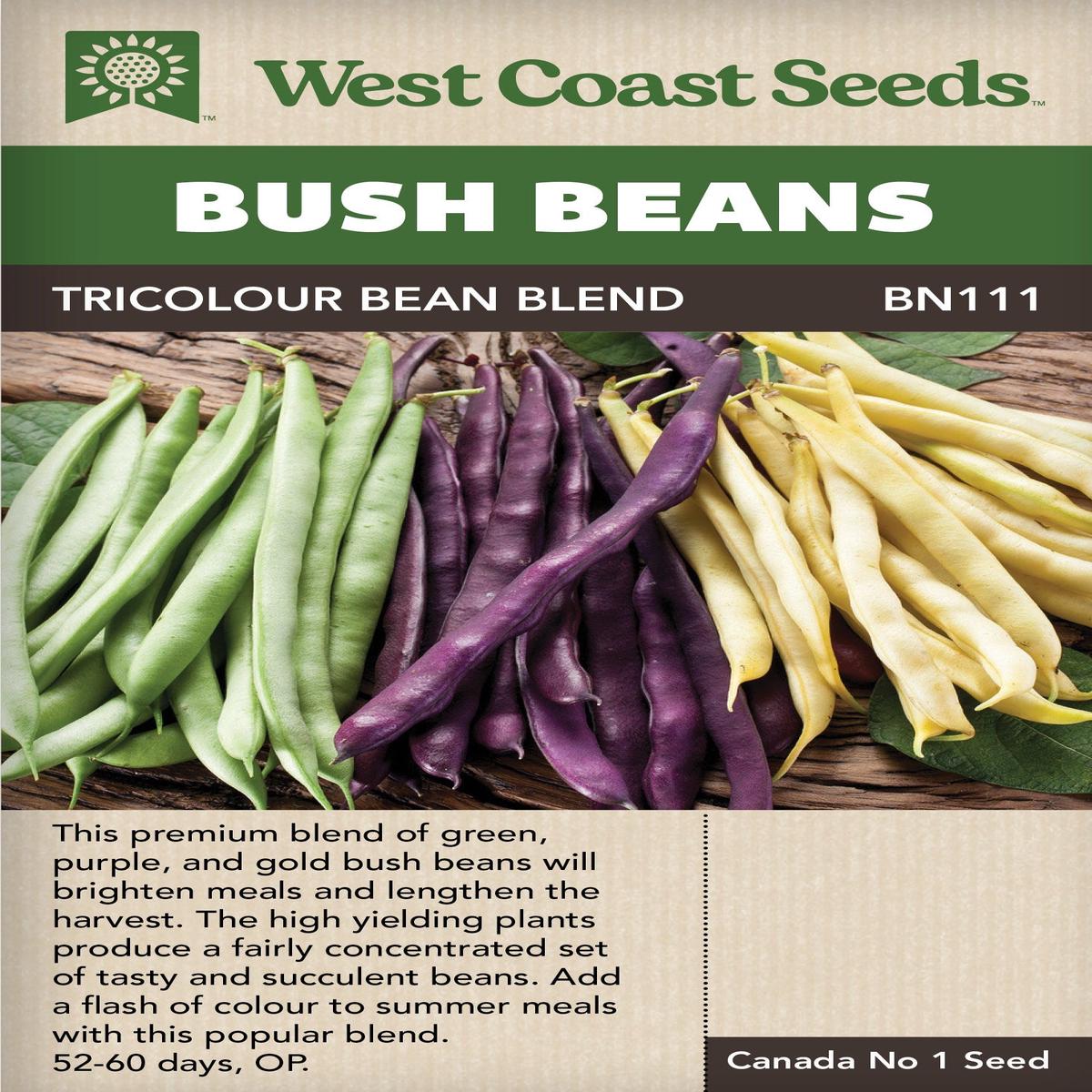 Bean Tricolour Bush Blend - West Coast Seeds