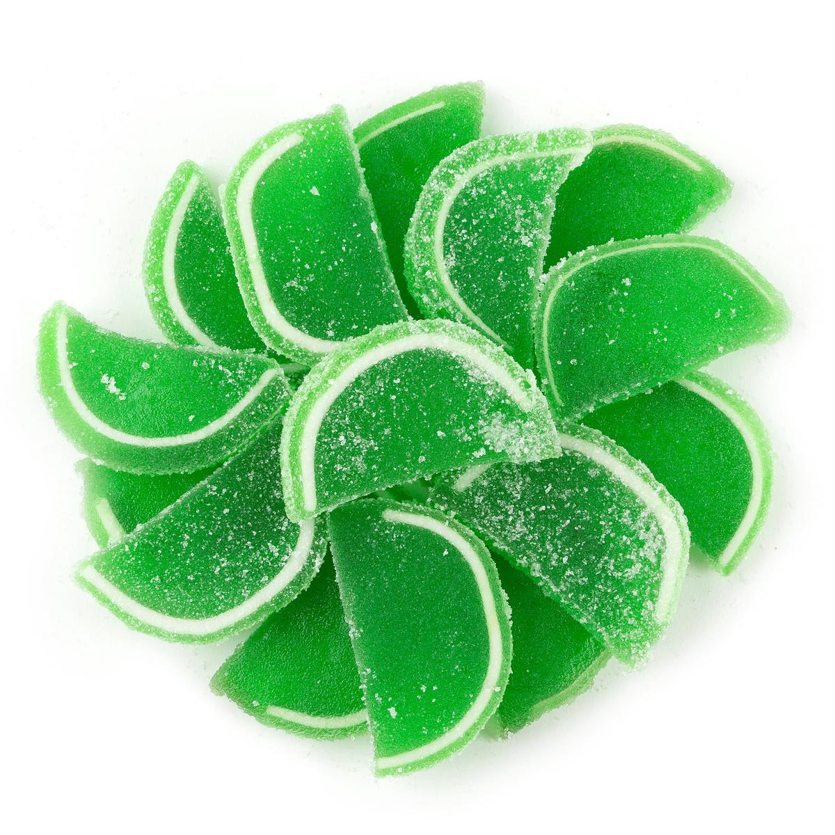 Passover Lime Green Jelly Fruit Slices - 1 LB Bag
