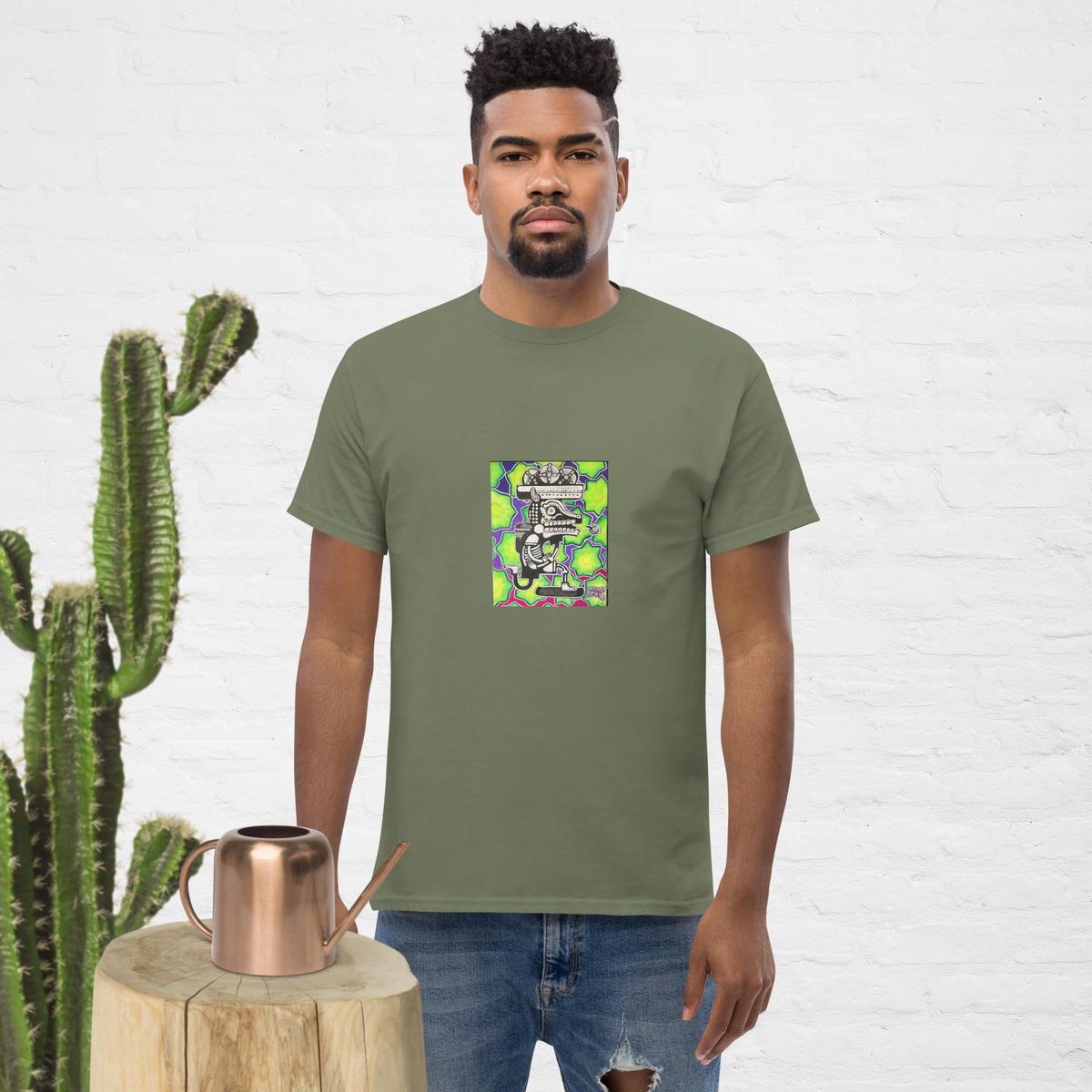 Chavn Art T-Shirt (smaller logo) - Military Green | L