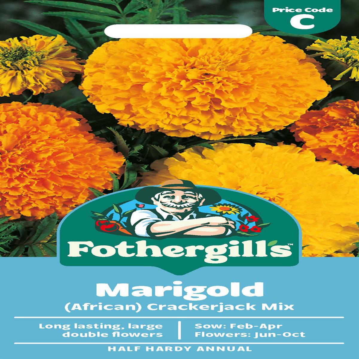 Fothergills African Marigold Crackerjack Mix Seeds