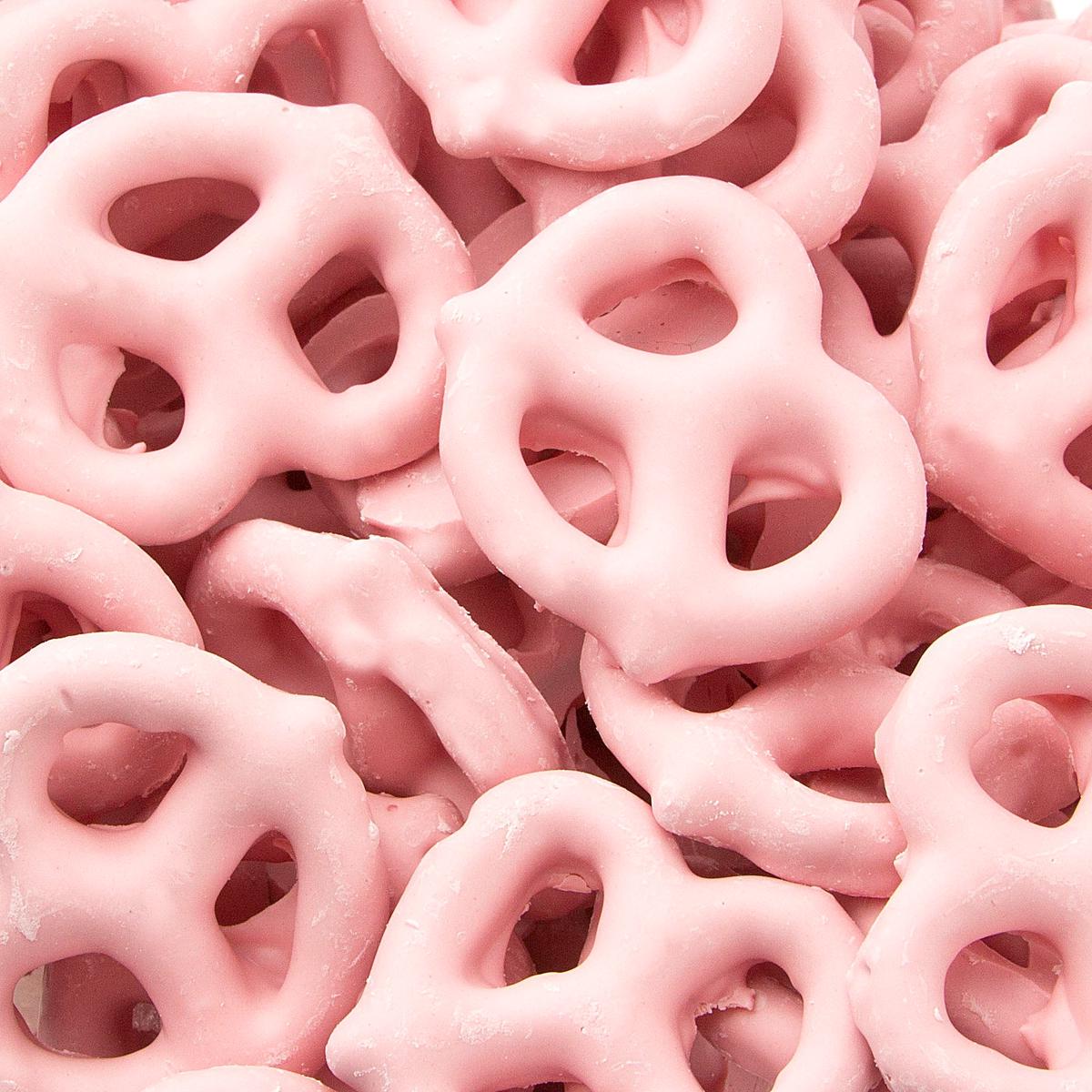 Pink Yogurt Covered Pretzels - Strawberry