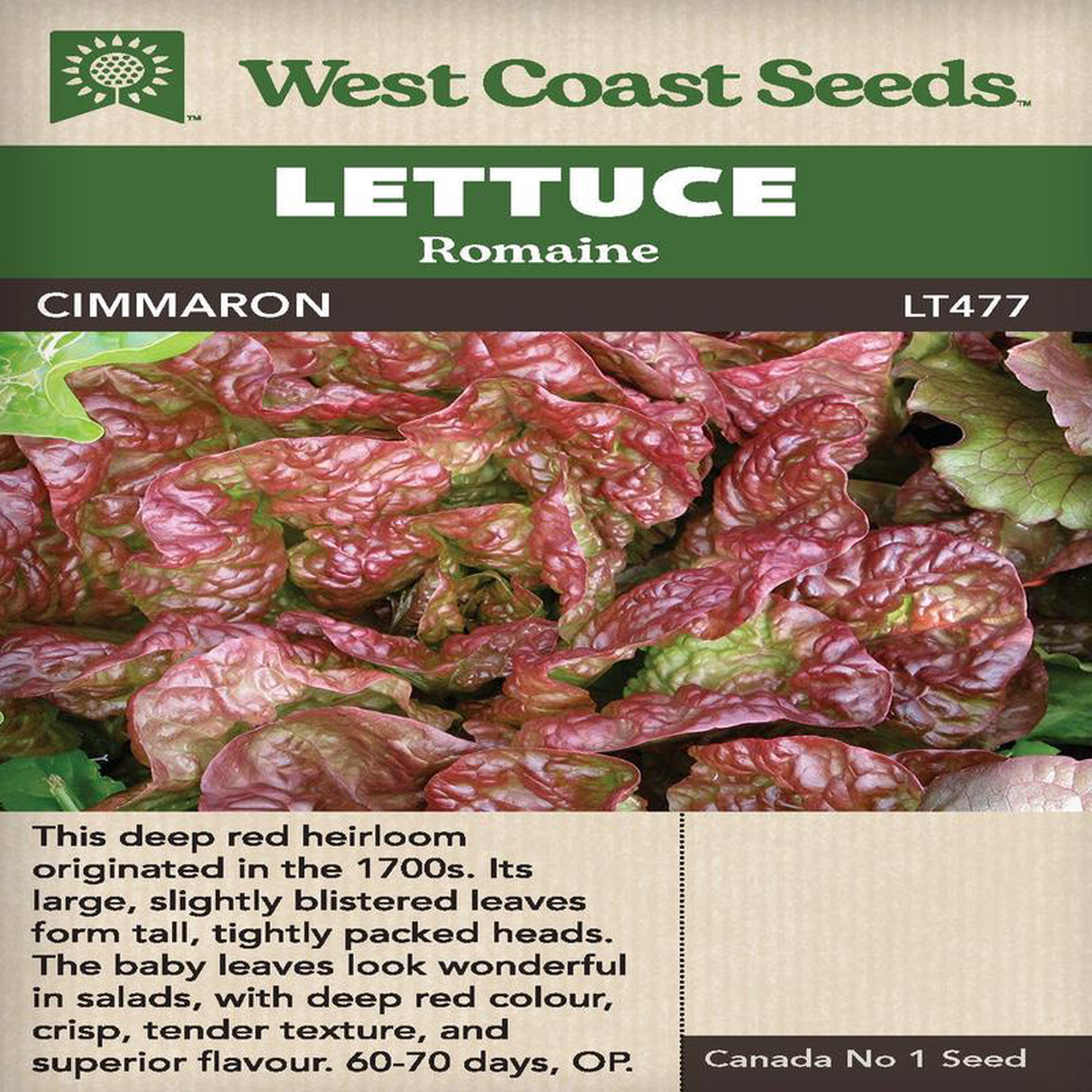 Lettuce Cimmaron 8211 West Coast Seeds
