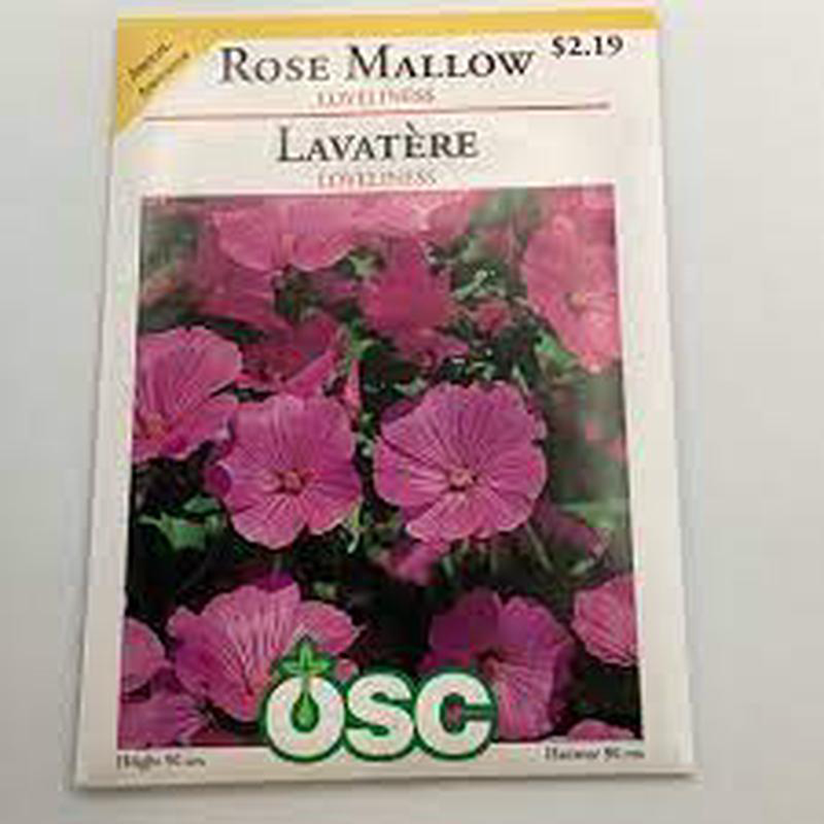 Rose Mallow Seed Packets 8211 Loveliness