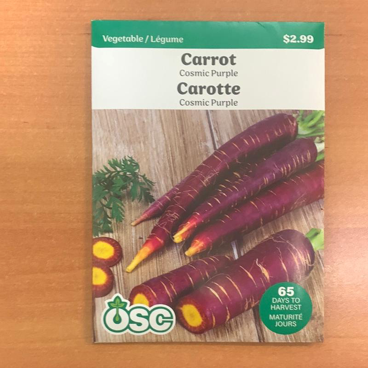 Carrot Seed Packets Cosmic Purple