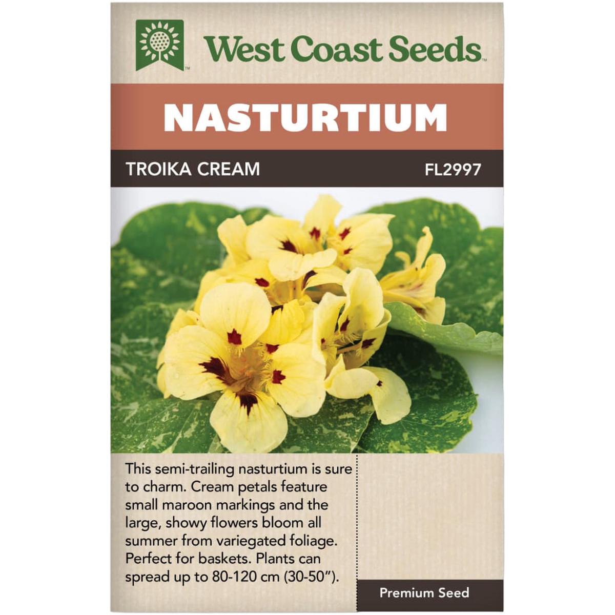 Nasturtium Troika Cream - West Coast Seeds