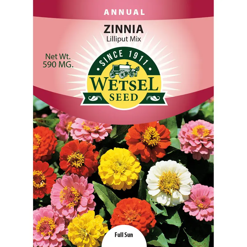 Wetsel Seed Lilliput Mix Zinnia Seed