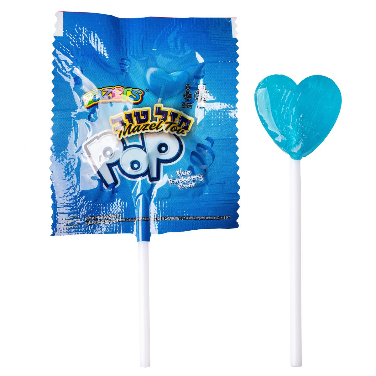 Zaza Blue Raspberry Mazal Tov Pops - 7oz Bag
