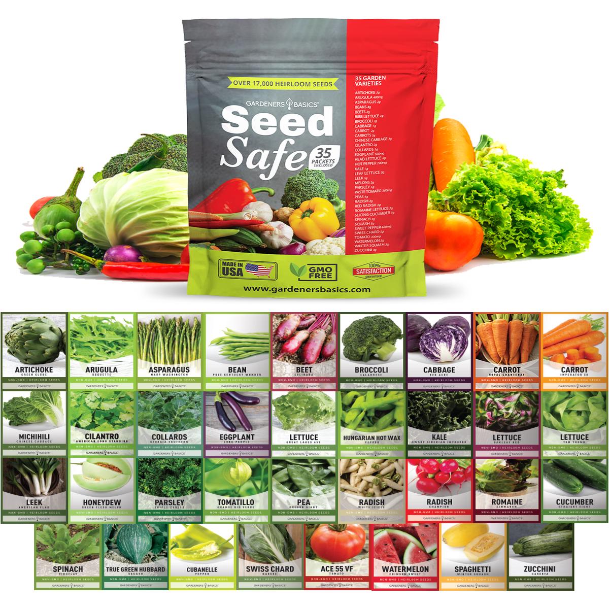 Seed Safe Survival Seed Kit - 35 Variety Pack