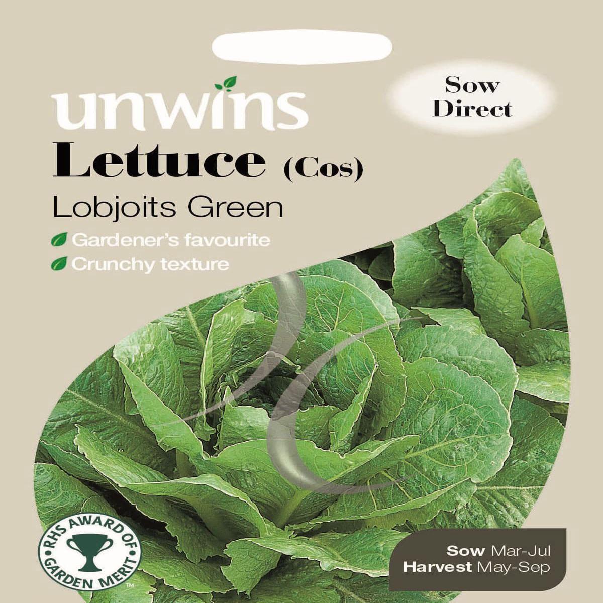Unwins Lettuce Lobjoits Green 1300 Seeds
