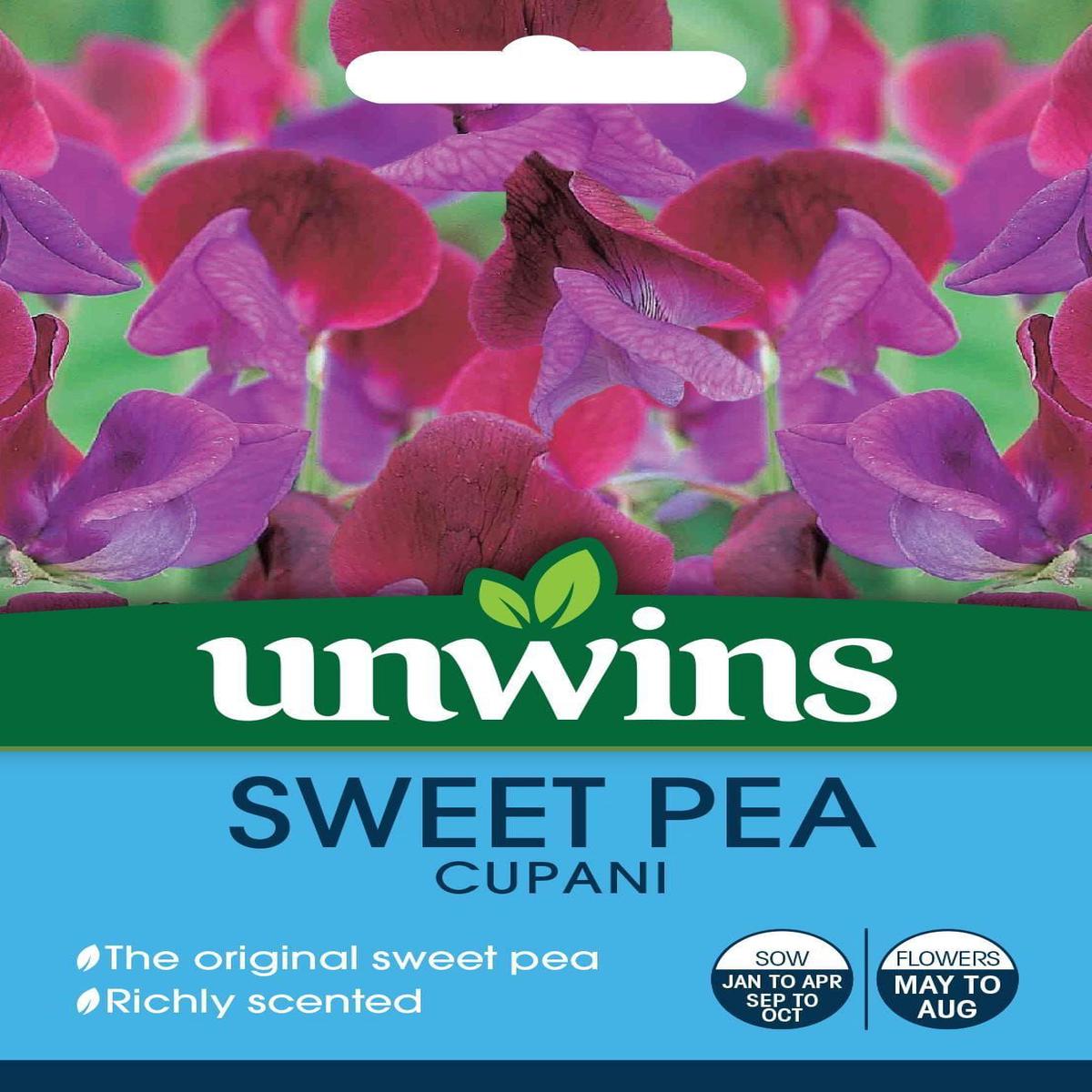 Unwins Sweet Pea Cupani 21 Seeds
