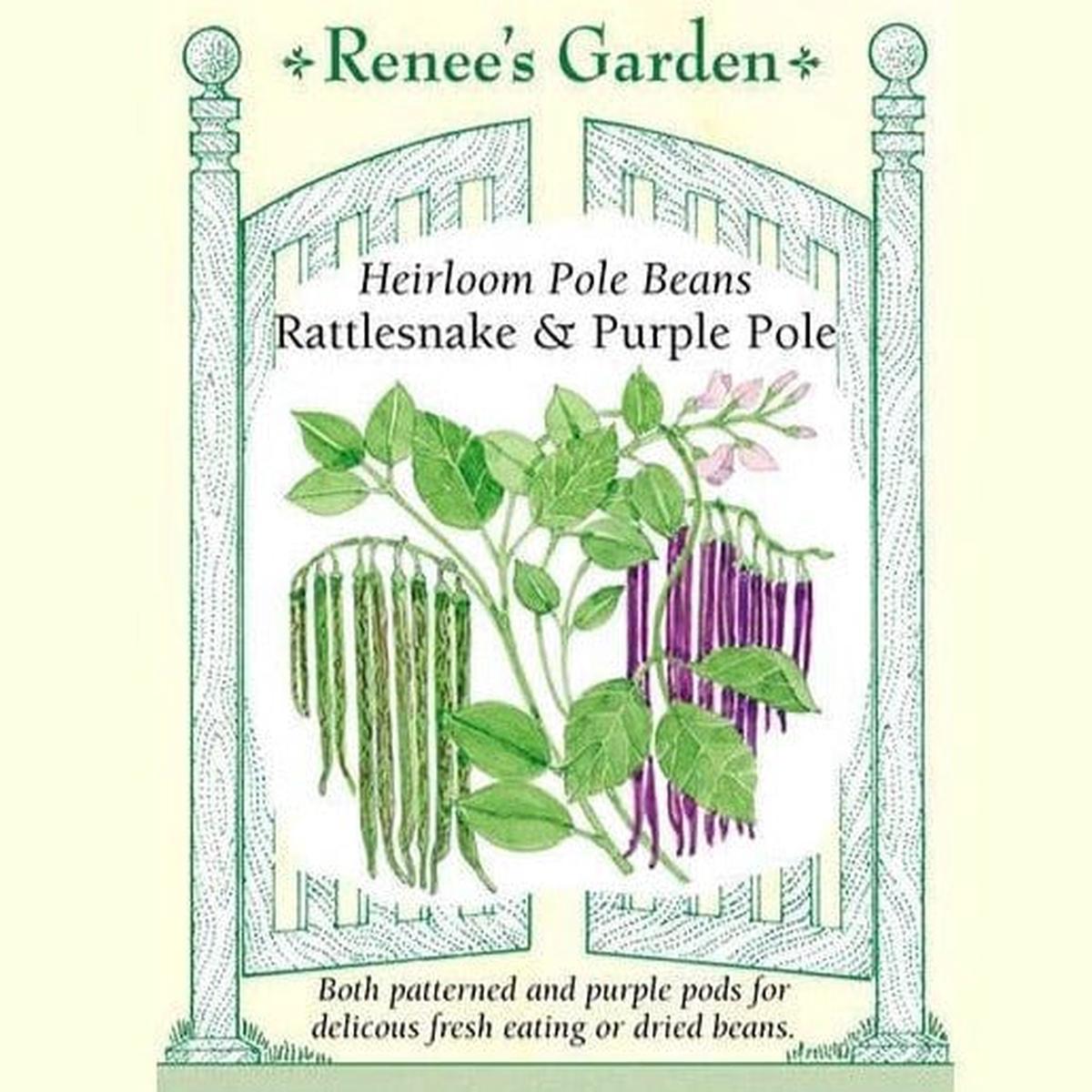Bean Rattlesnake & Purple Pole - Renee's Garden