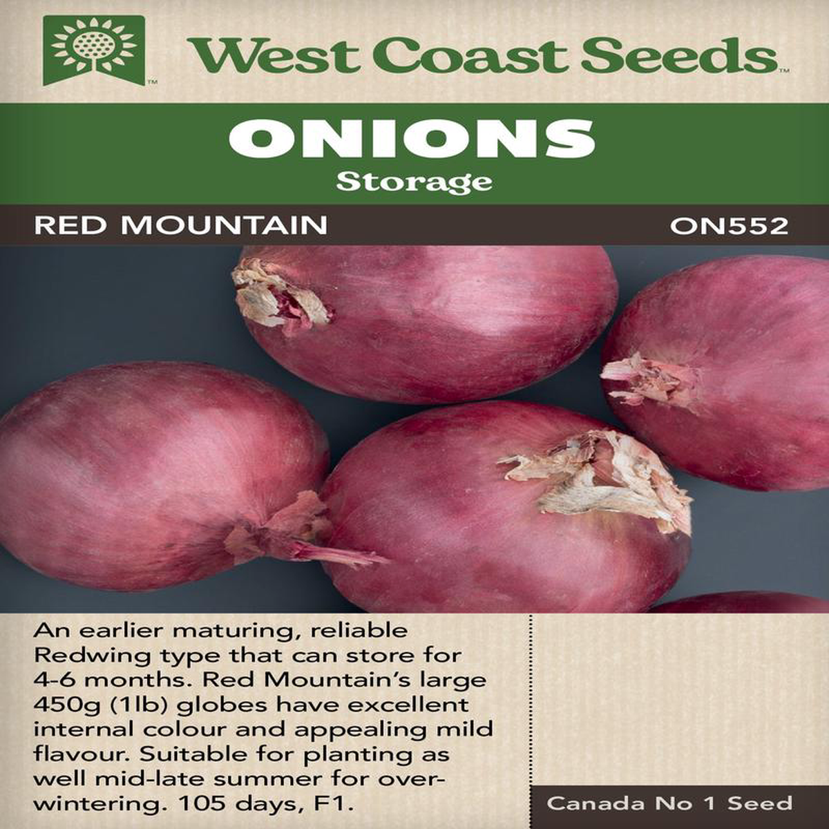 Onions Red Mountain 8211 West Coast Seeds