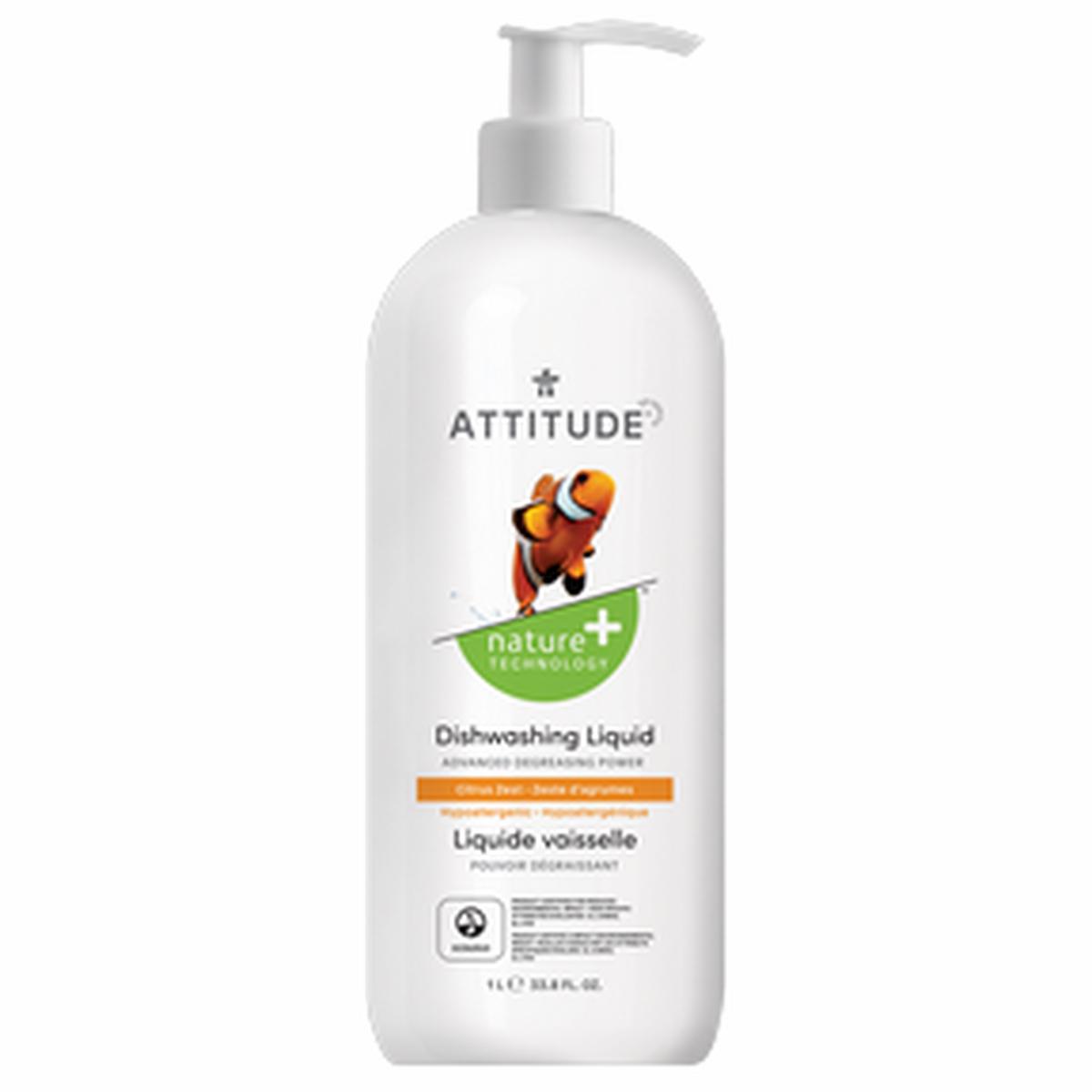 Attitude Dishwashing Liquid Citrus Zest 1L