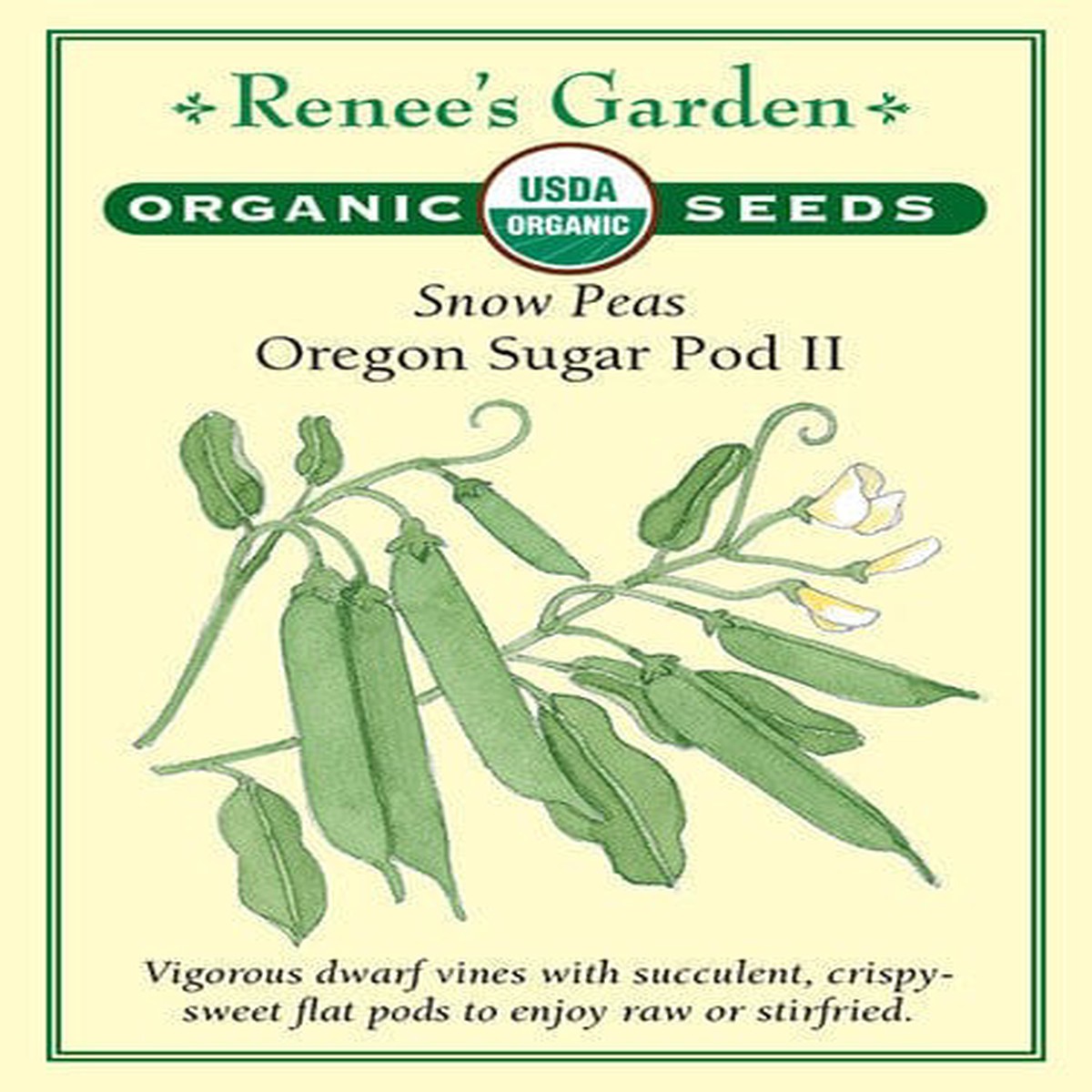 Organic Pea Oregon Sugar Pod II - Renee's Garden