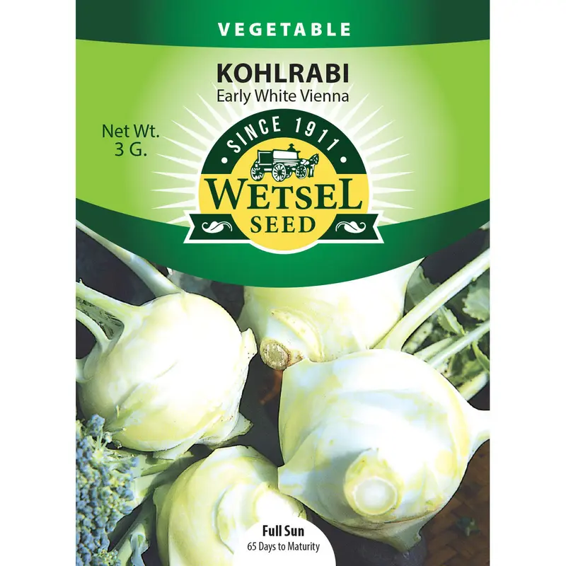 Wetsel Seed Early White Vienna Kohlrabi Seed