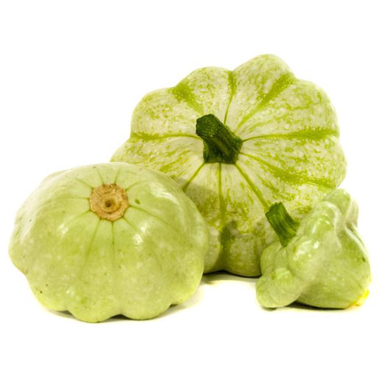 Squash (Patty Pan), Jaune et Verte (Organically Grown Seeds)