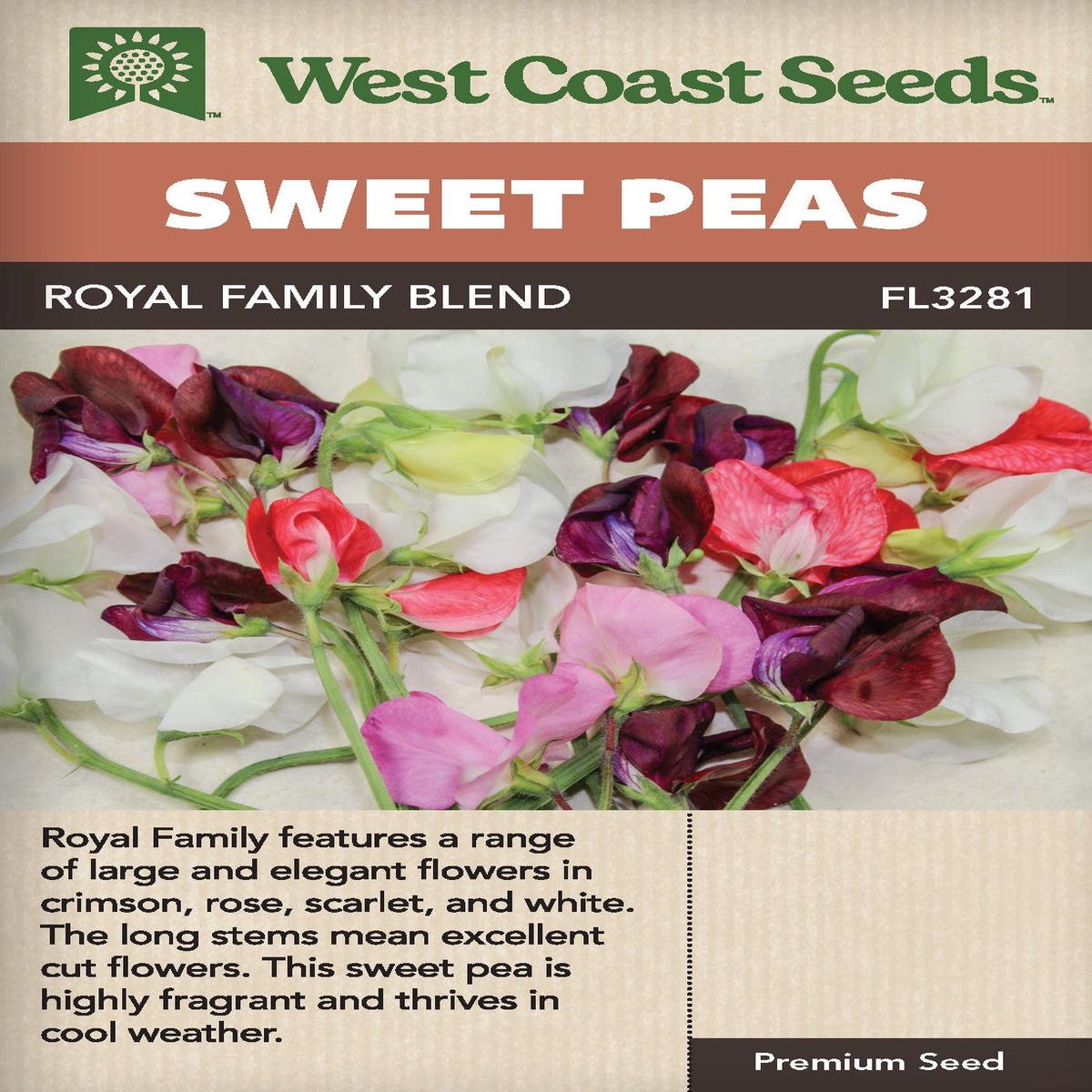 Sweet Peas Royal Family Blend - West Coast Seeds