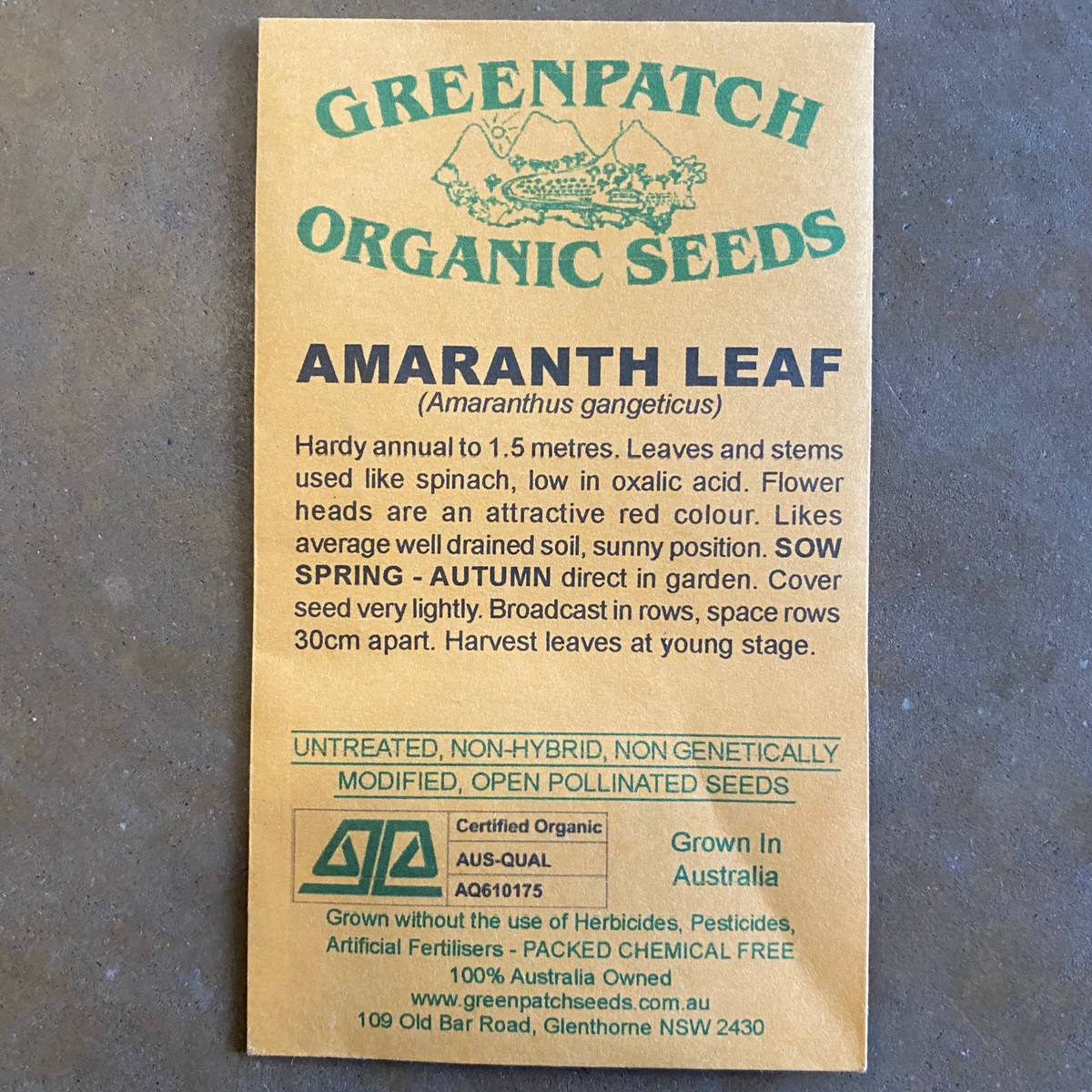 Amaranth Leaf Greenpatch Seeds
