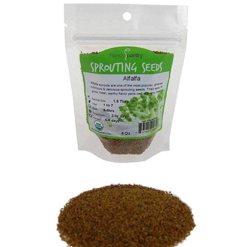 Organic Alfalfa Sprouting Seeds (4 ounces)