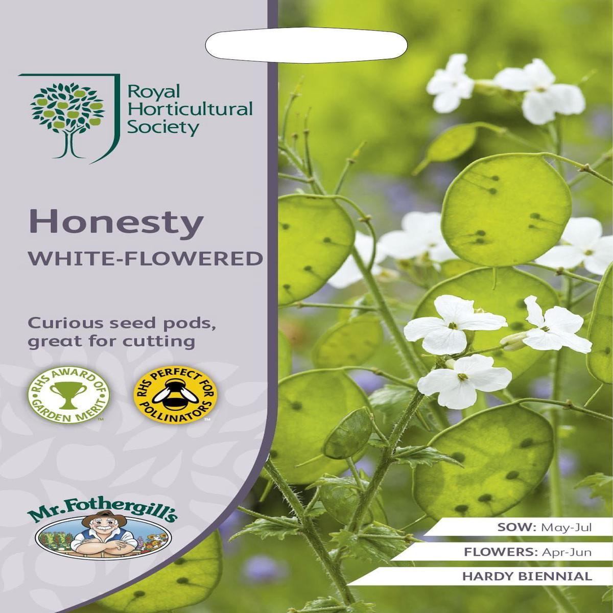 Mr Fothergills RHS Honesty White-Flowered 100 Seeds