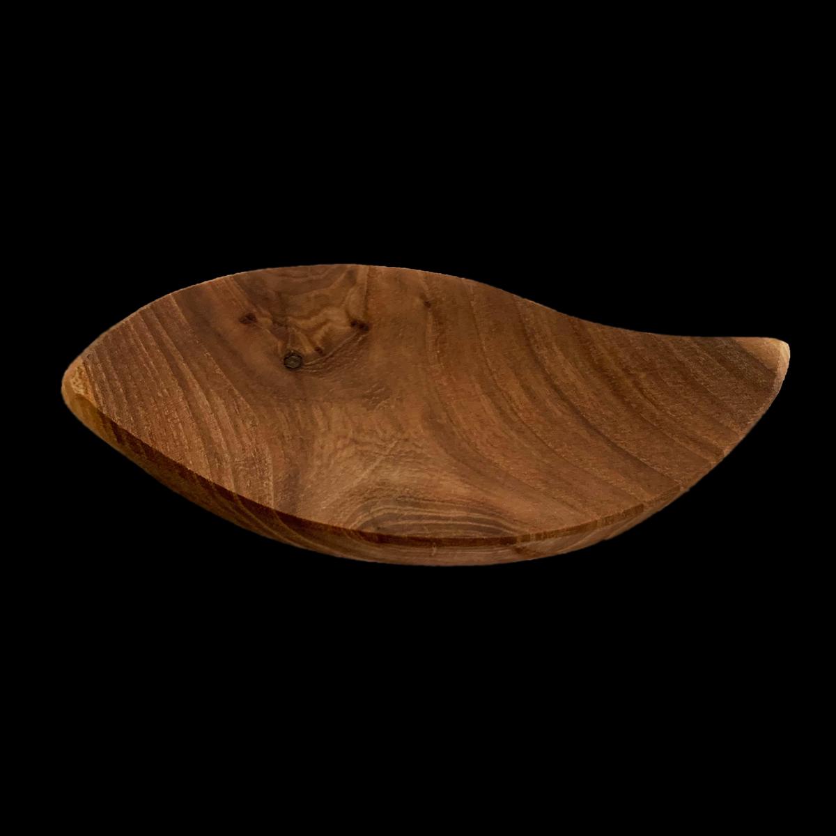 Hand Carved 4.5" x 7" Teardrop Shaped Maple Bowl