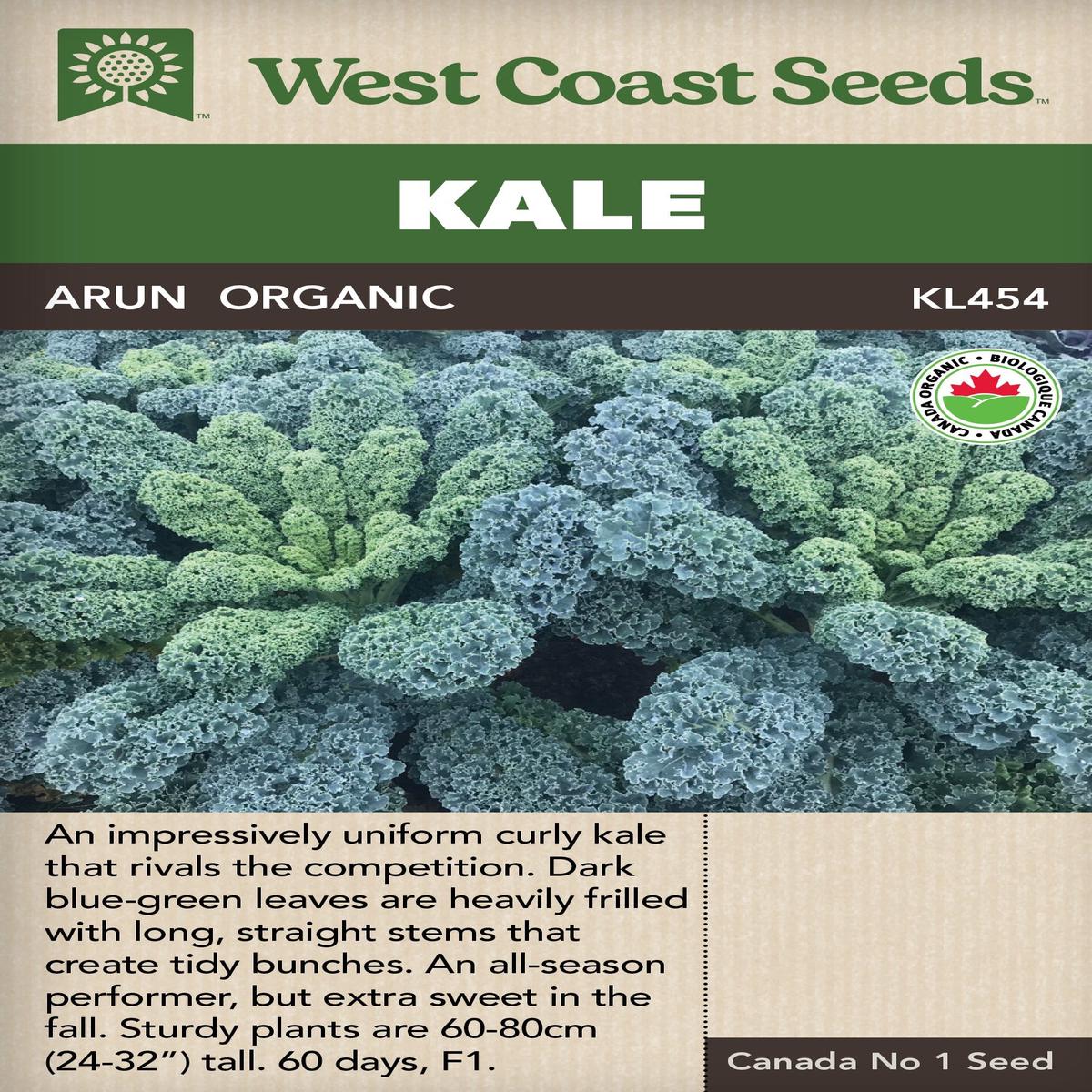 Organic Kale Arun - West Coast Seeds