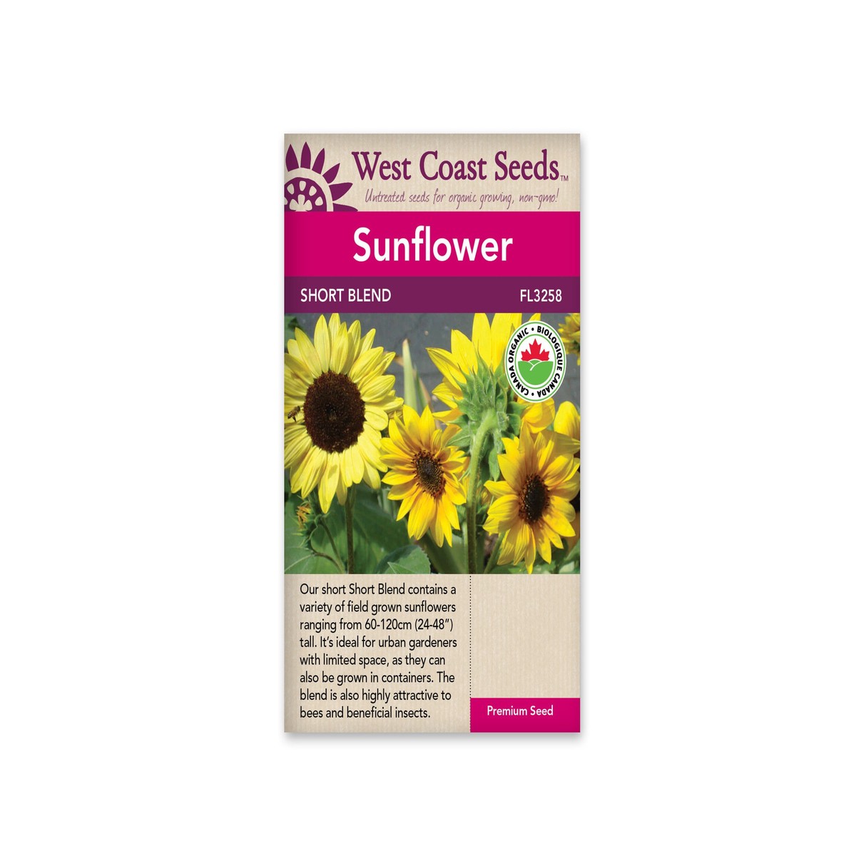Sunflowers-Short Blend Certified Organic-West Coast