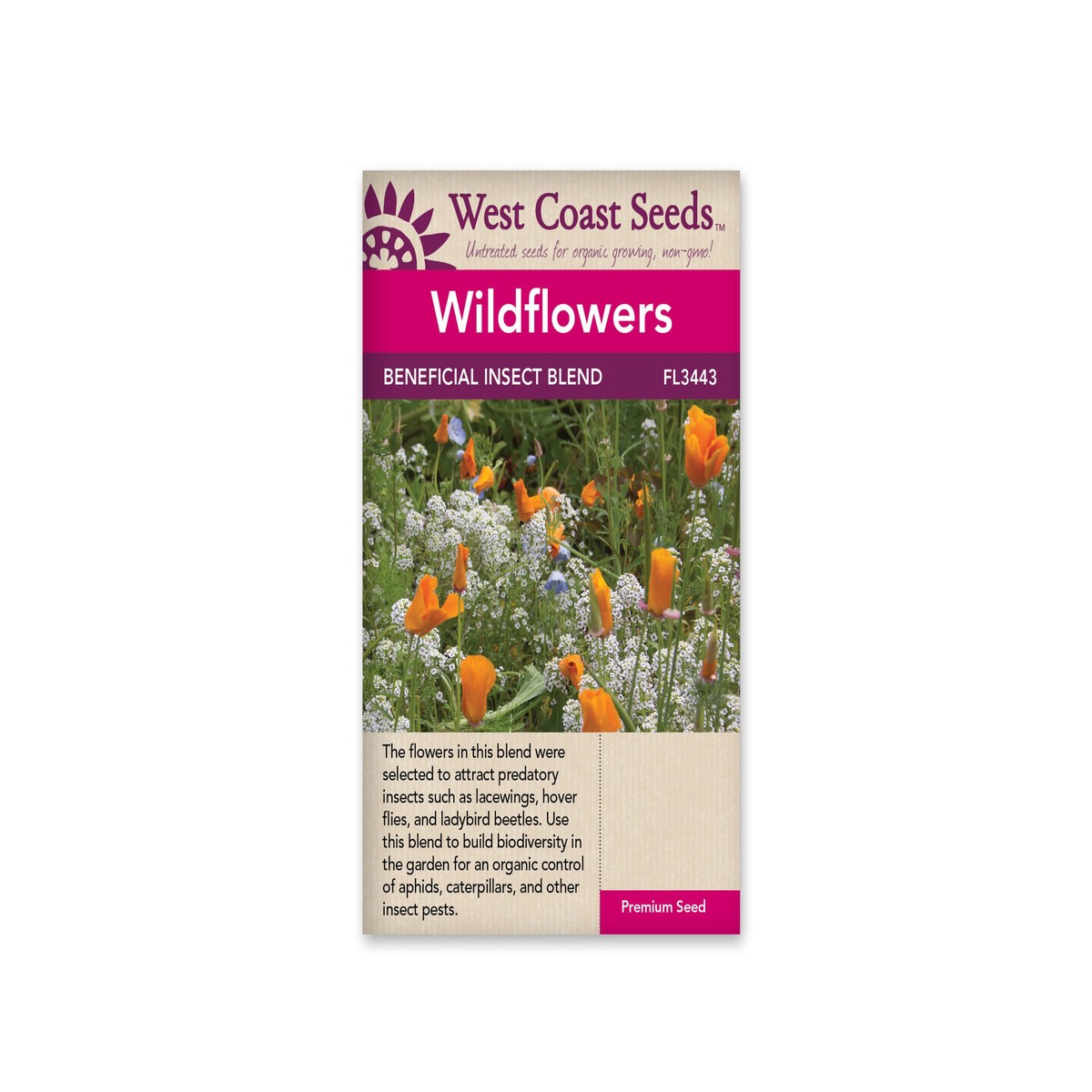 Wildflowers-Beneficial Insect Blend-West Coast