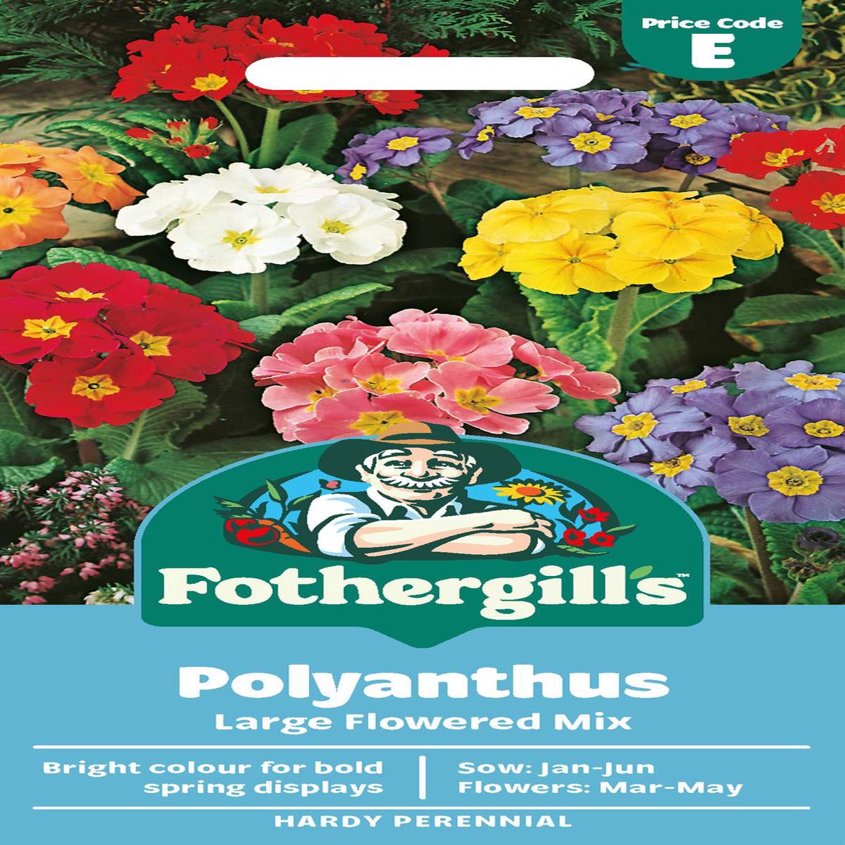 Fothergills Polyanthus Large Flowered Seeds