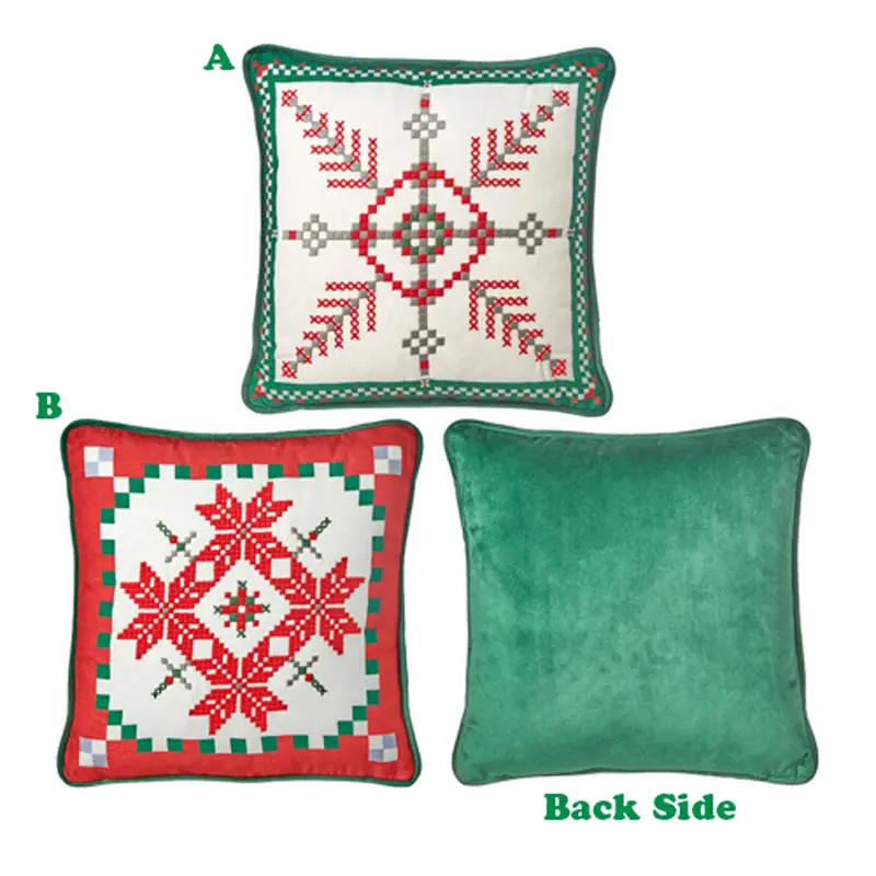 Raz Imports, Cross Stitch Pillow, Assorted, Sold Separately, Polyester/Cotton, 12"