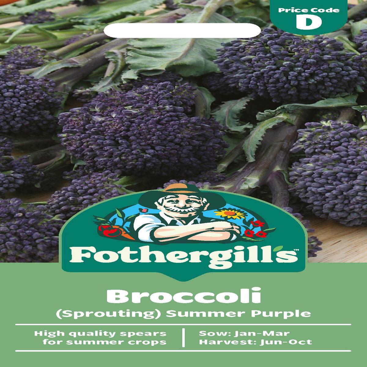 Fothergills Broccoli (Sprouting) Summer Purple Seeds