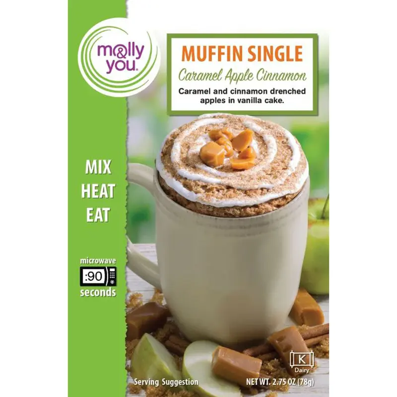 Molly & You, Caramel Apple Cinnamon Mug Cake, Single Serve