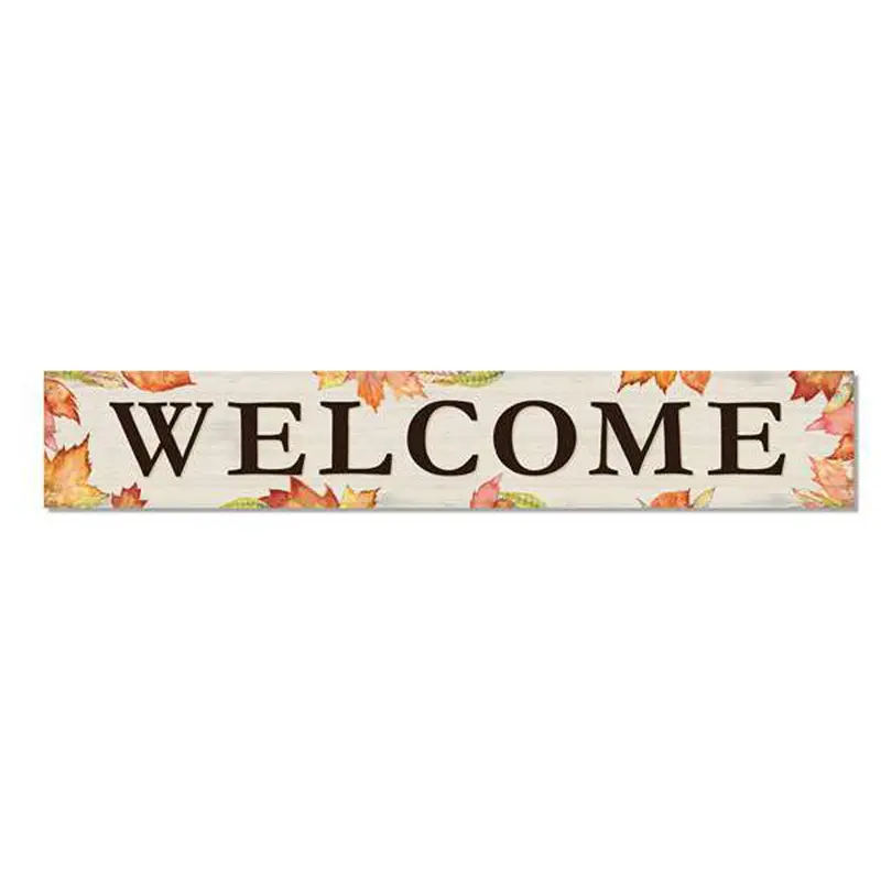 My Word, Welcome With Fall Leaves Above Board