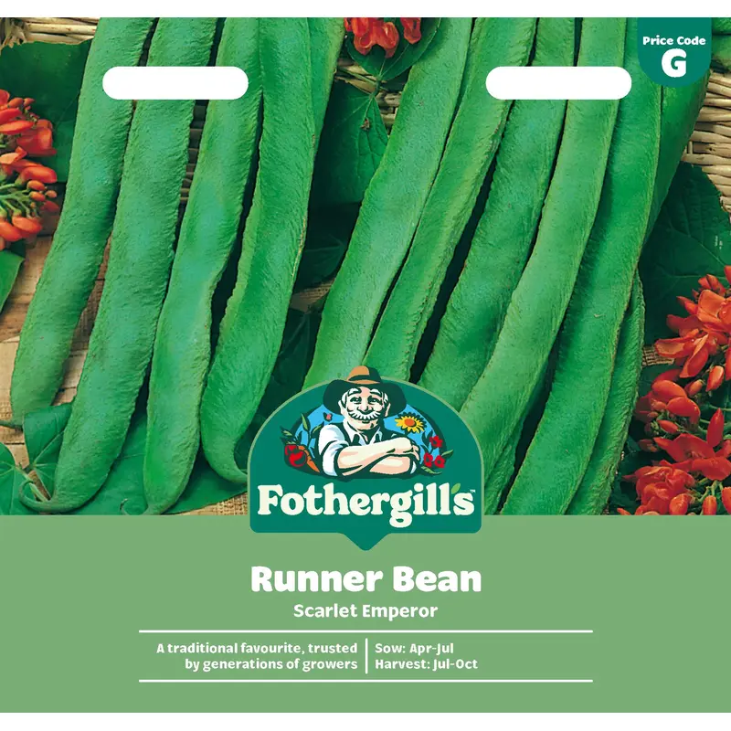 Fothergills Runner Bean Scarlet Emperor Seeds